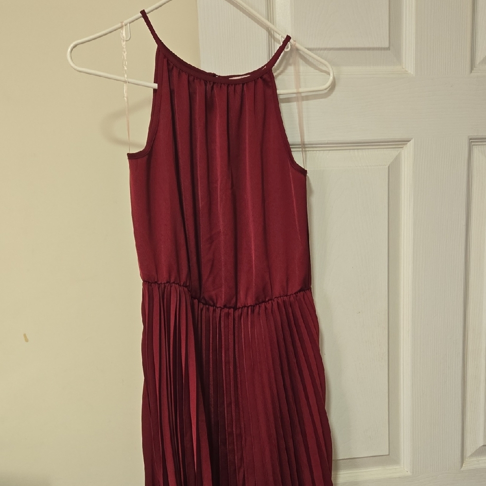 Francesca's Collections Halter Burgundy Dress